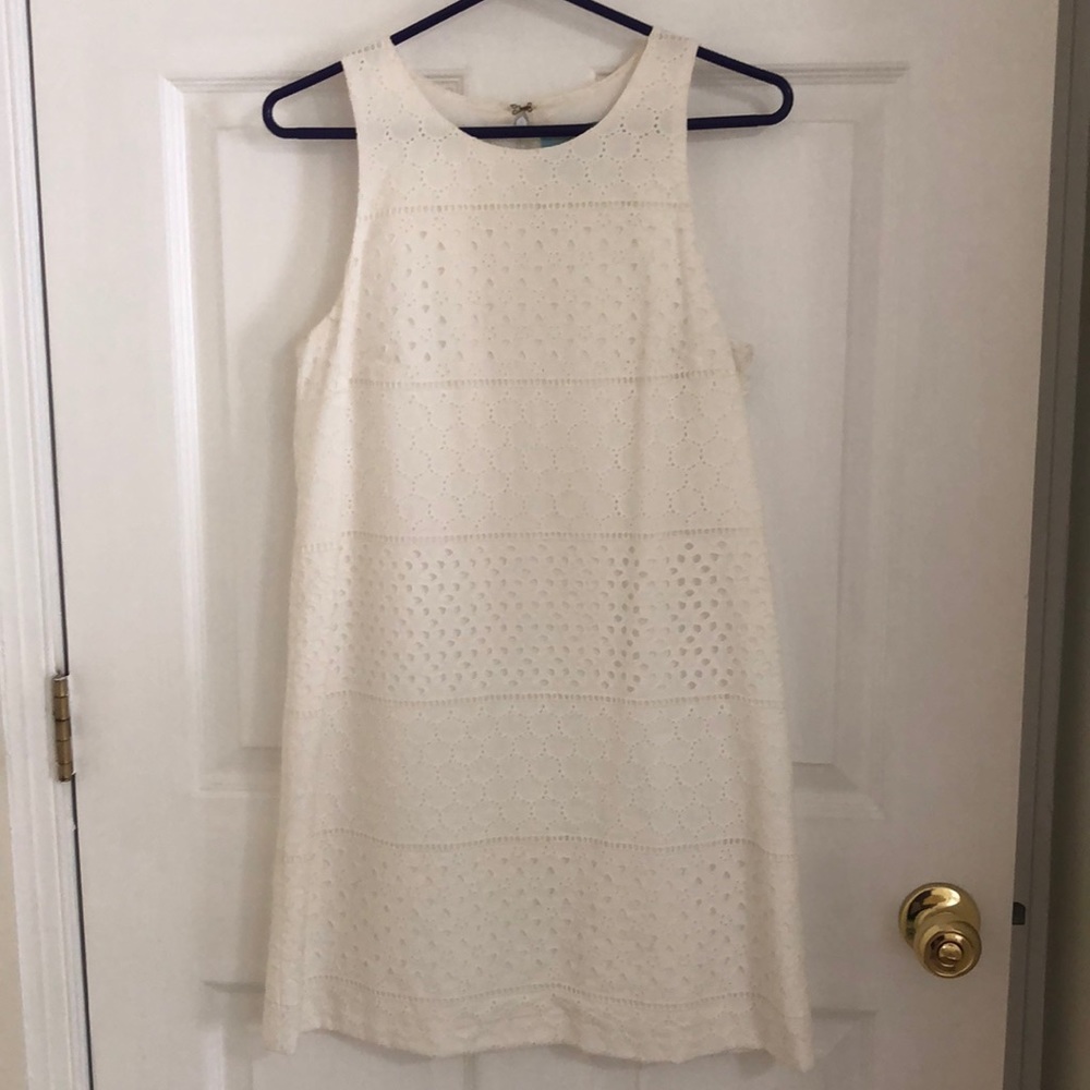 White eyelet dress